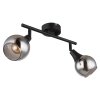 Illuminazione Globo Lighting Glyptar Plafoniera, Faretto da soffitto Nero, 2-Luci