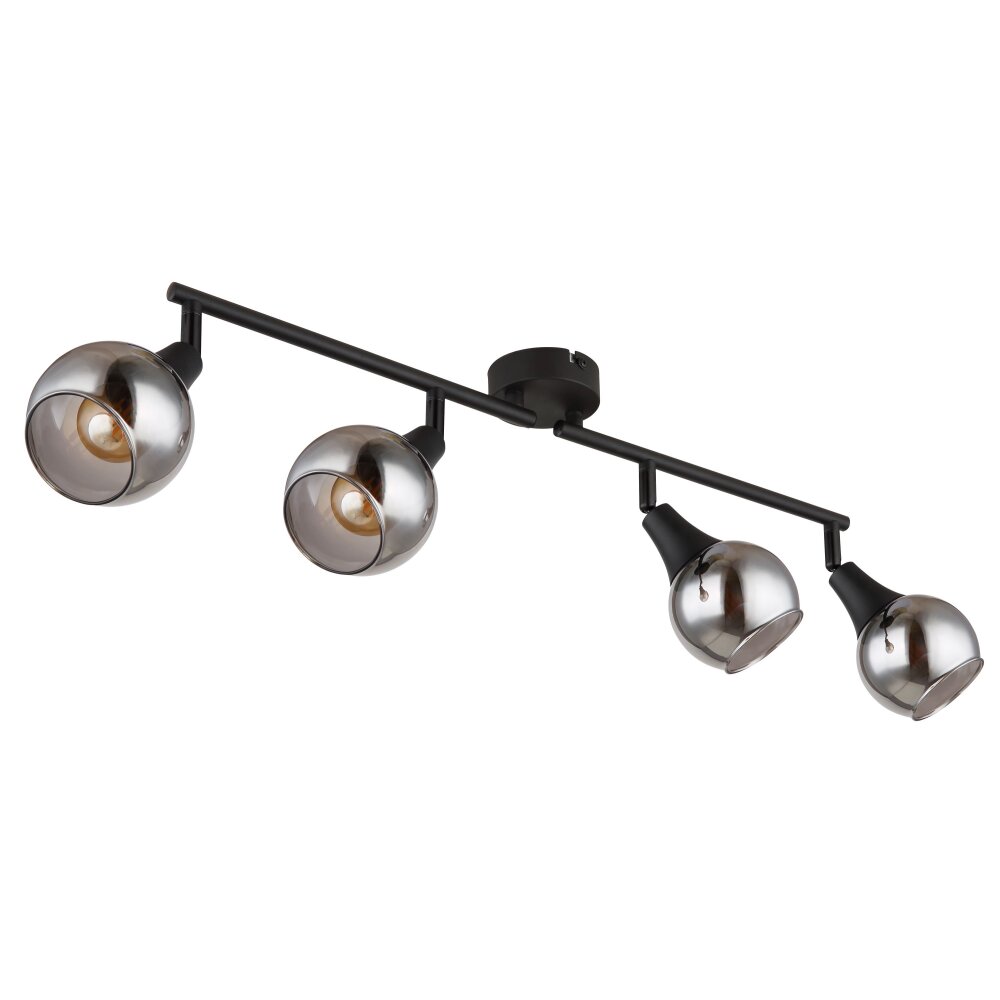 Illuminazione Globo Lighting Glyptar Plafoniera, Faretto da soffitto Nero, 4-Luci
