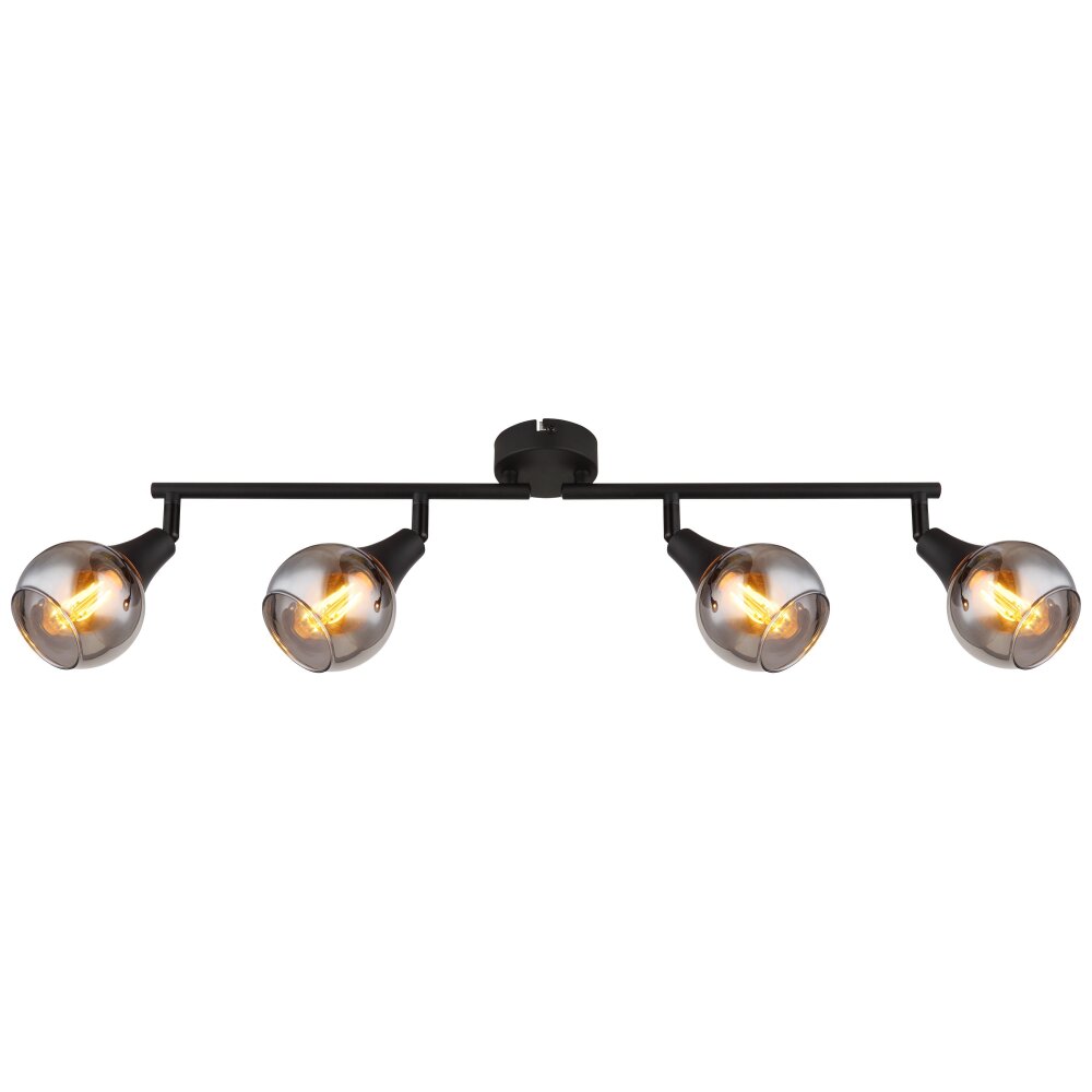 Illuminazione Globo Lighting Glyptar Plafoniera, Faretto da soffitto Nero, 4-Luci