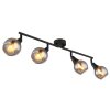 Illuminazione Globo Lighting Glyptar Plafoniera, Faretto da soffitto Nero, 4-Luci