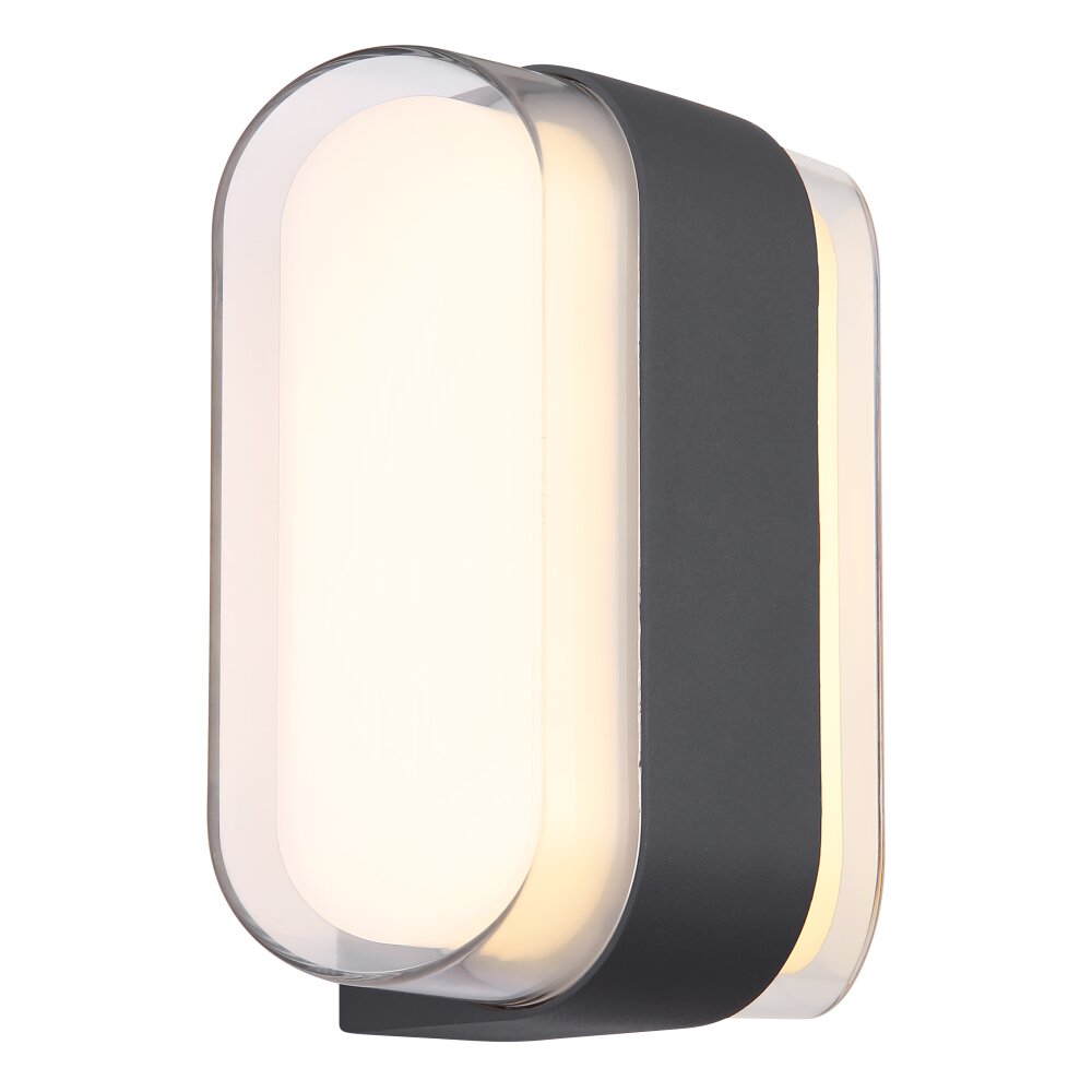 Illuminazione Globo Lighting Plixon Lampada da parete per esterno LED Antracite, 1-Luce