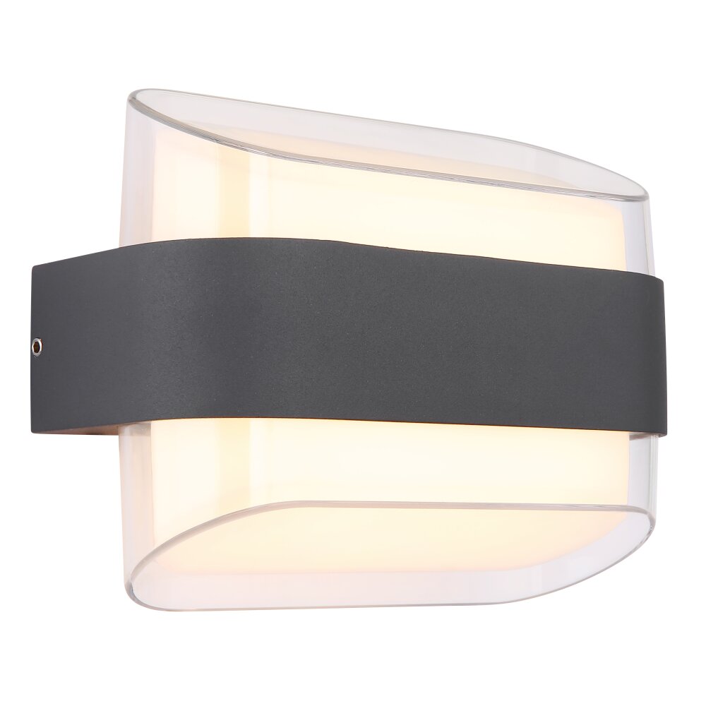 Illuminazione Globo Lighting Plixon Lampada da parete per esterno LED Antracite, 1-Luce