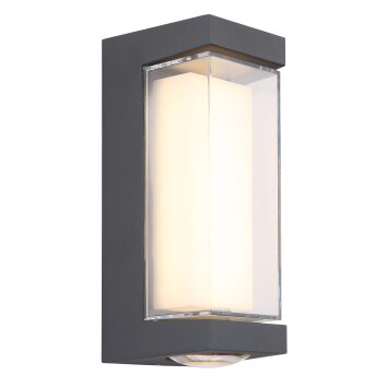Illuminazione Globo Lighting Plixon Lampada da parete per esterno LED Antracite, 1-Luce