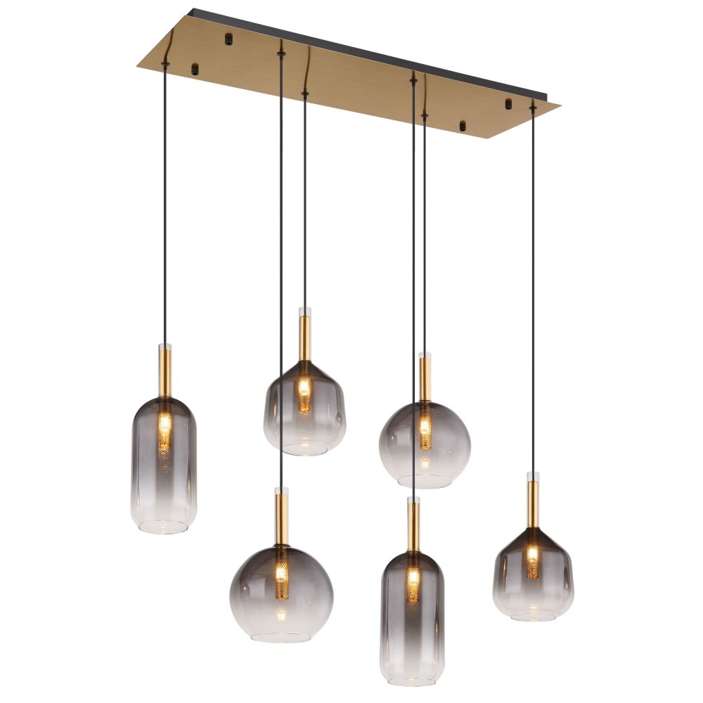 Illuminazione Globo Lighting Elisabeth Lampadario a sospensione Ottone, 6-Luci main product photo