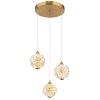 Illuminazione Globo Lighting Virina Lampadario a sospensione LED Oro, 3-Luci