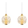Illuminazione Globo Lighting Virina Lampadario a sospensione LED Oro, 4-Luci