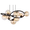 Illuminazione Globo Lighting Tuberius Lampadario a sospensione LED Nero, 8-Luci