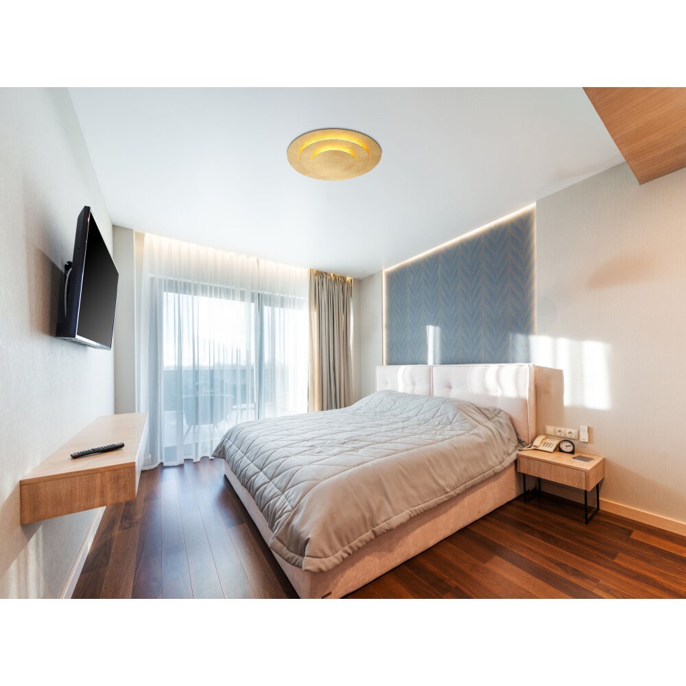 Illuminazione Globo Lighting Heda Plafoniera LED Oro, 1-Luce main product photo