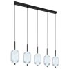 Illuminazione Globo Lighting Kurius Lampadario a sospensione LED Nero, 5-Luci