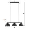 Shield Lampada a sospensione Nero, 3-Luci