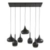 Zip Lampada a sospensione Nero, 7-Luci