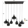 Zip Lampada a sospensione Nero, 7-Luci