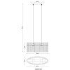 Illuminazione Globo Lighting Gorley Lampadario a sospensione Oro, 2-Luci