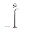 Illuminazione Trio Leuchten Chris Lampada da terra LED Marrone, 2-Luci