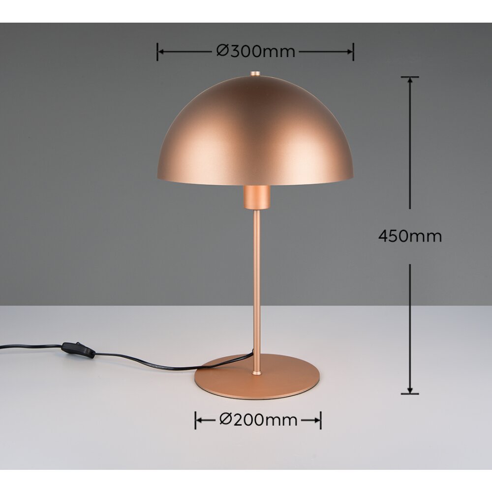Illuminazione Trio Leuchten Nola Lampada da tavolo Marrone, 1-Luce