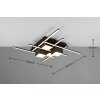 Illuminazione Trio Leuchten Roger Plafoniera LED Nero, 1-Luce, Telecomando