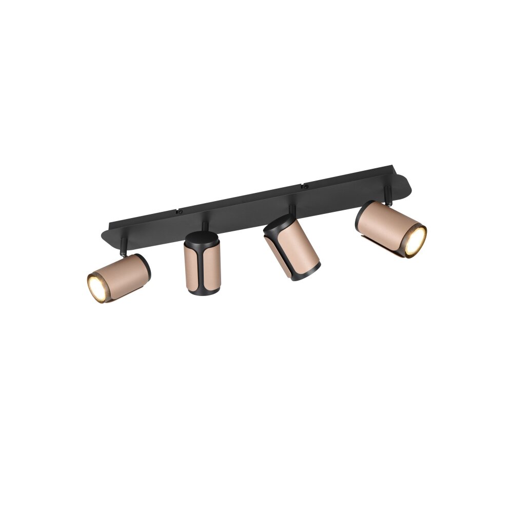 Illuminazione Trio Leuchten Gillan Faretto da soffitto Marrone, 4-Luci main product photo