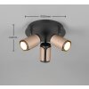 Illuminazione Trio Leuchten Gillan Faretto da soffitto Marrone, 3-Luci