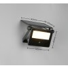 Illuminazione Reality Moura Applique LED Nero, 1-Luce, Sensori di movimento