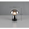 Illuminazione Reality Dooley Lampada da tavolo LED Nerofumo, 1-Luce