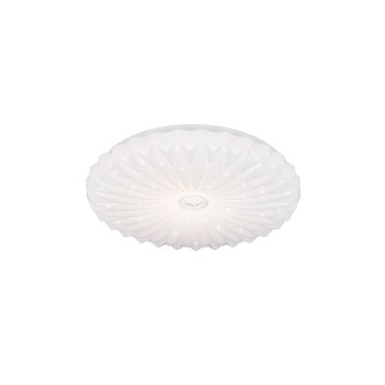 Illuminazione Reality Ataris Plafoniera LED Bianco, 1-Luce, Telecomando