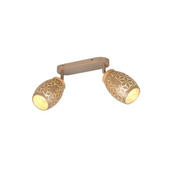 Illuminazione Reality Bidar Faretto da soffitto Marrone, 2-Luci