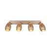 Illuminazione Reality Bidar Faretto da soffitto Marrone, 4-Luci