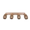 Illuminazione Reality Bidar Faretto da soffitto Marrone, 4-Luci