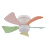 Illuminazione Globo Lighting Hines Lampada con ventilatore LED Colorato, Bianco, 1-Luce, Telecomando