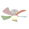 Illuminazione Globo Lighting Hines Lampada con ventilatore LED Colorato, Bianco, 1-Luce, Telecomando