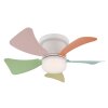 Illuminazione Globo Lighting Hines Lampada con ventilatore LED Colorato, Bianco, 1-Luce, Telecomando