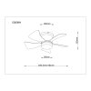 Illuminazione Globo Lighting Hines Lampada con ventilatore LED Écru, Nero, 1-Luce, Telecomando