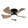 Illuminazione Globo Lighting Hines Lampada con ventilatore LED Écru, Nero, 1-Luce, Telecomando