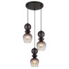 Illuminazione Globo Lighting Clarity Lampadario a sospensione Nero, 3-Luci