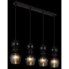 Illuminazione Globo Lighting Clarity Lampadario a sospensione Nero, 4-Luci