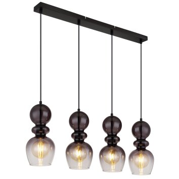 Illuminazione Globo Lighting Clarity Lampadario a sospensione Nero, 4-Luci