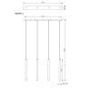 Illuminazione Globo Lighting Ryan Lampadario a sospensione Bianco, 4-Luci