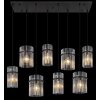Illuminazione Globo Lighting Gorley Lampadario a sospensione Nero, 8-Luci