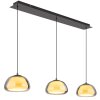 Illuminazione Globo Lighting Avila Lampadario a sospensione LED Cromo, Nero, 1-Luce, Telecomando