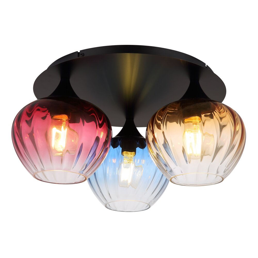 Illuminazione Globo Lighting Sander Plafoniera Nero, 3-Luci main product photo