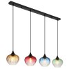 Illuminazione Globo Lighting Sander Lampadario a sospensione Nero, 4-Luci