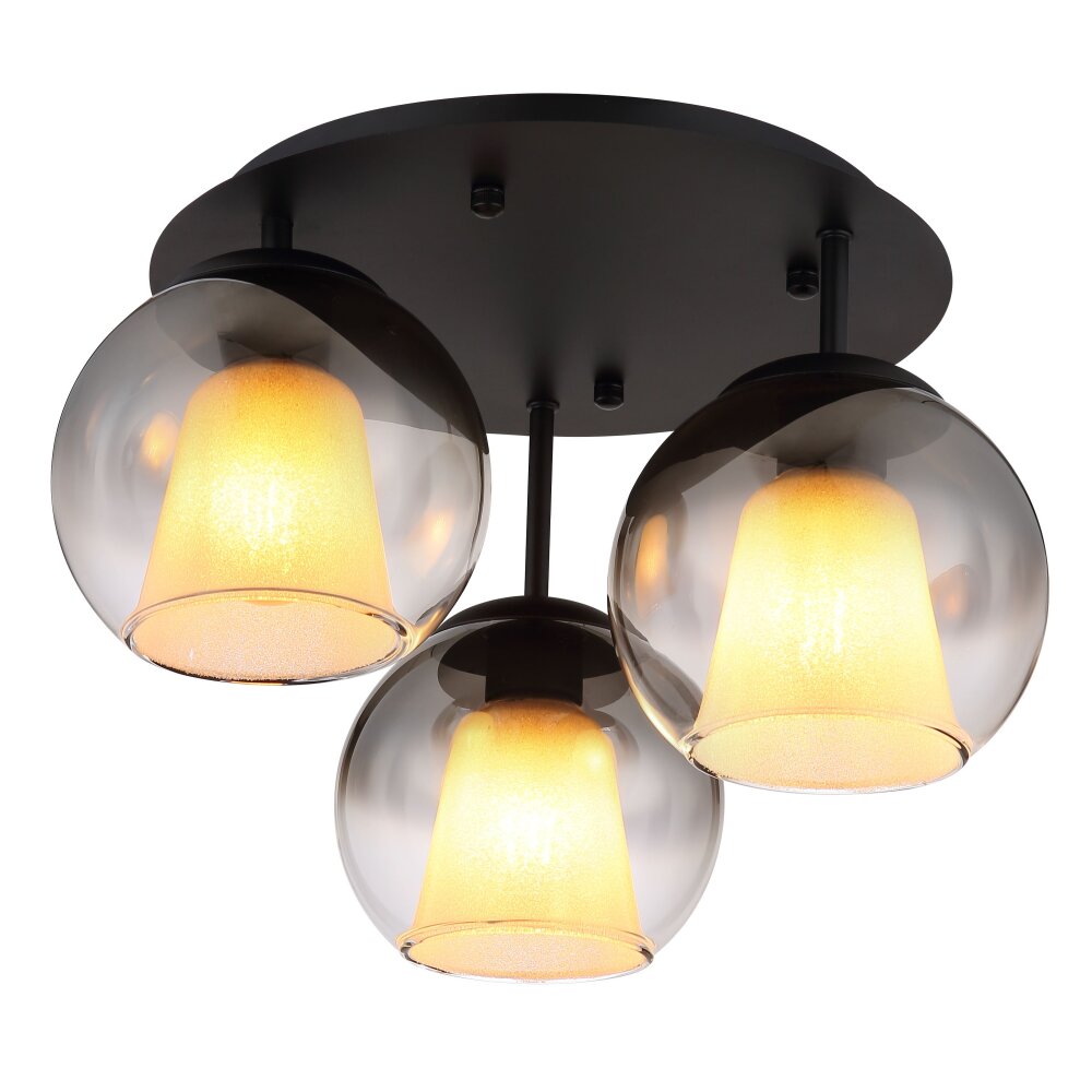 Illuminazione Globo Lighting Barry Plafoniera Nero, 3-Luci main product photo