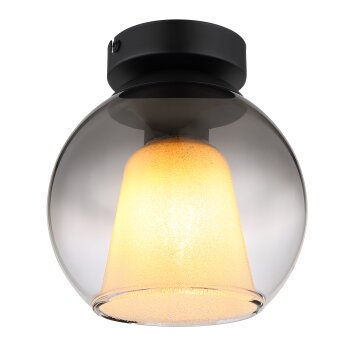 Illuminazione Globo Lighting Barry Plafoniera Nero, 1-Luce