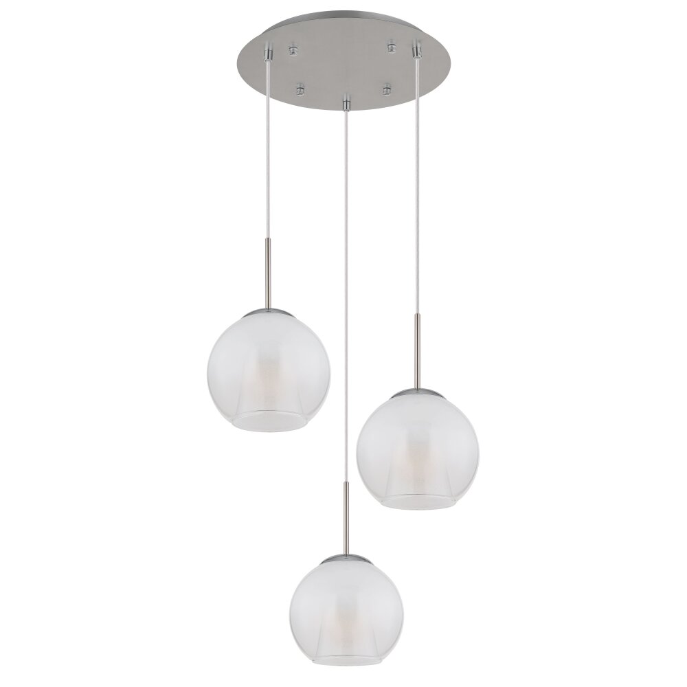 Illuminazione Globo Lighting Barry Lampadario a sospensione Cromo, Nichel opaco, 3-Luci
