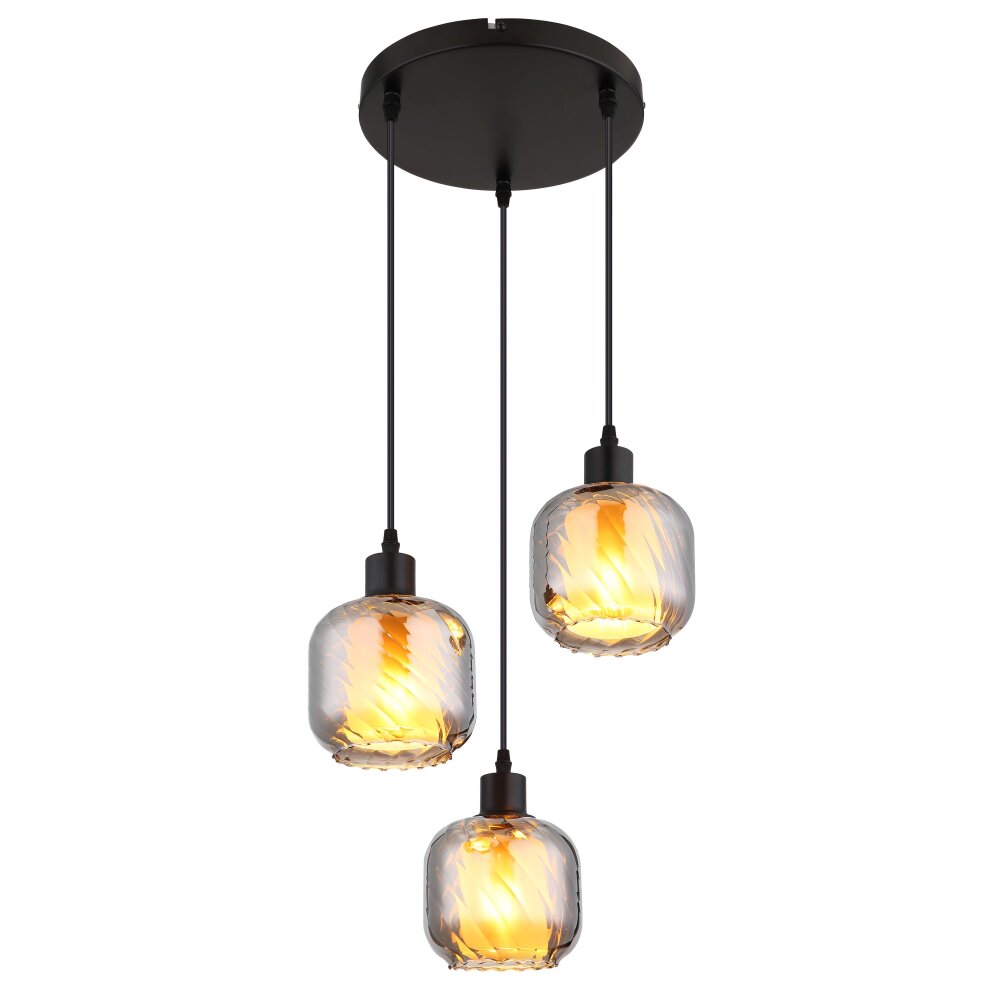 Illuminazione Globo Lighting Xia Lampadario a sospensione Nero, 3-Luci main product photo