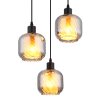 Illuminazione Globo Lighting Xia Lampadario a sospensione Nero, 3-Luci