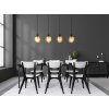 Illuminazione Globo Lighting Xia Lampadario a sospensione Nero, 4-Luci