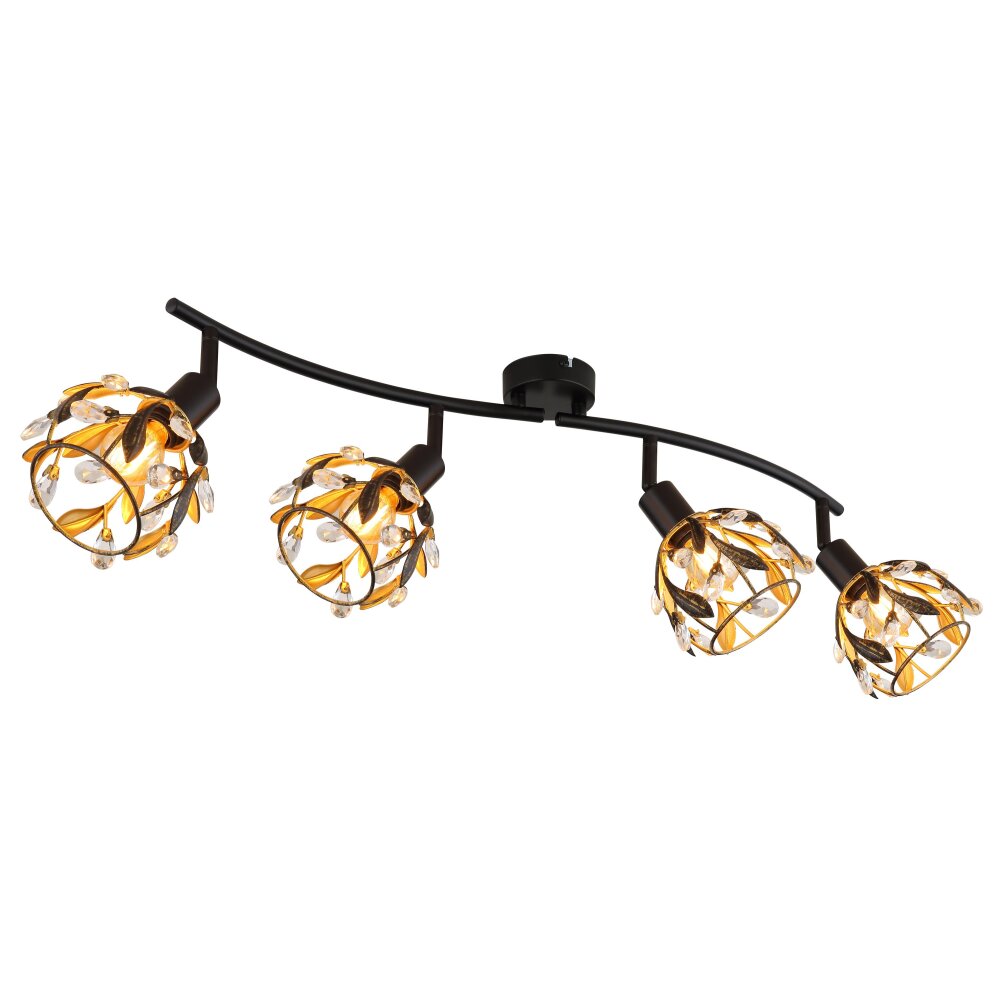 Illuminazione Globo Lighting Mika Plafoniera Nero, 4-Luci main product photo