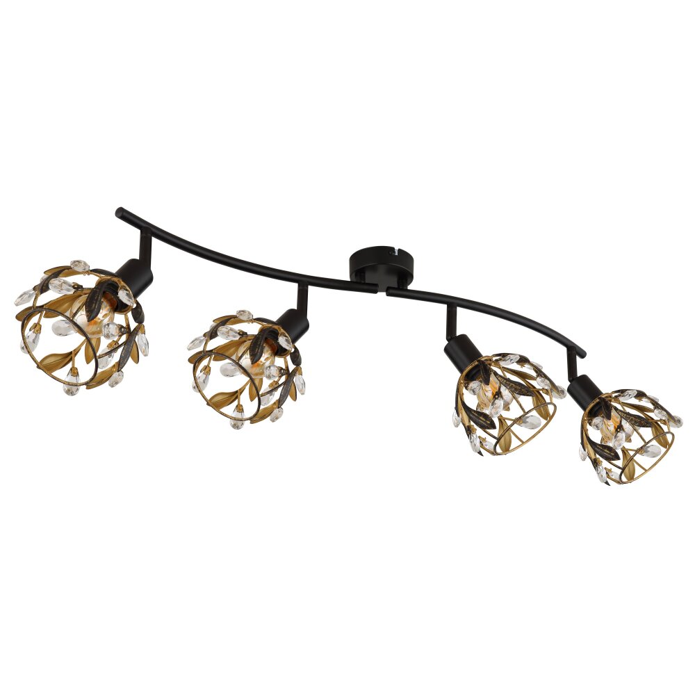 Illuminazione Globo Lighting Mika Plafoniera Nero, 4-Luci