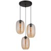 Illuminazione Globo Lighting Jefrey Lampadario a sospensione Nero, 3-Luci